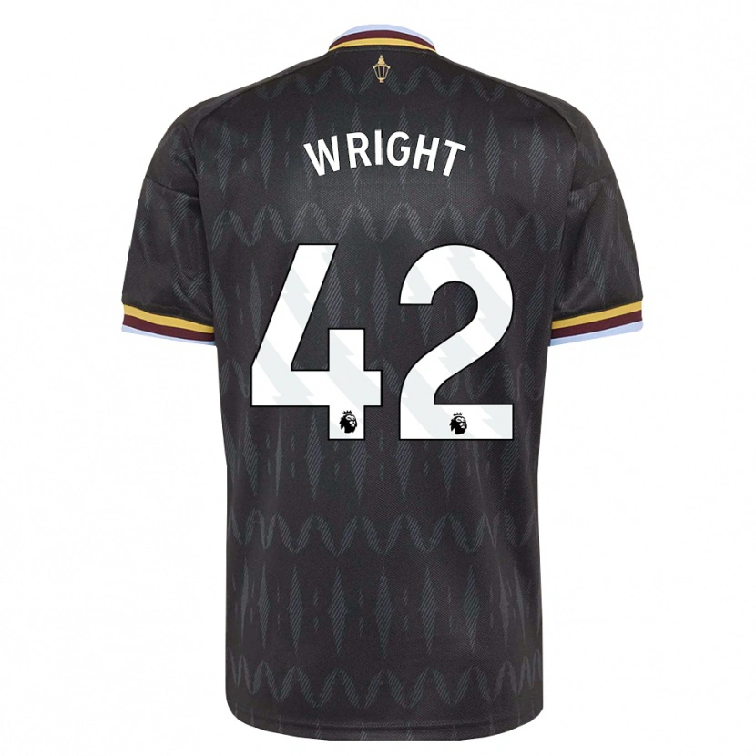 Danxen Bambino Maglia James Wright #42 Blu Fiordaliso Nero Giallo Kit Gara Away 2026/27 Maglietta