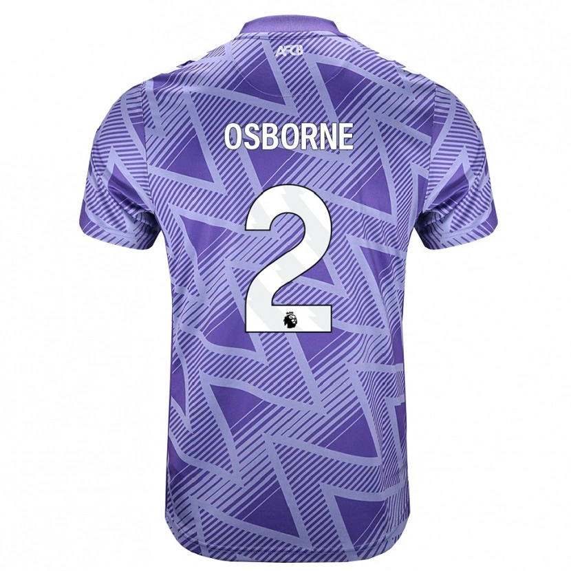 Danxen Bambino Maglia Charlie Osborne #2 Rossa Velo Pallido Bianco Kit Gara Away 2026/27 Maglietta