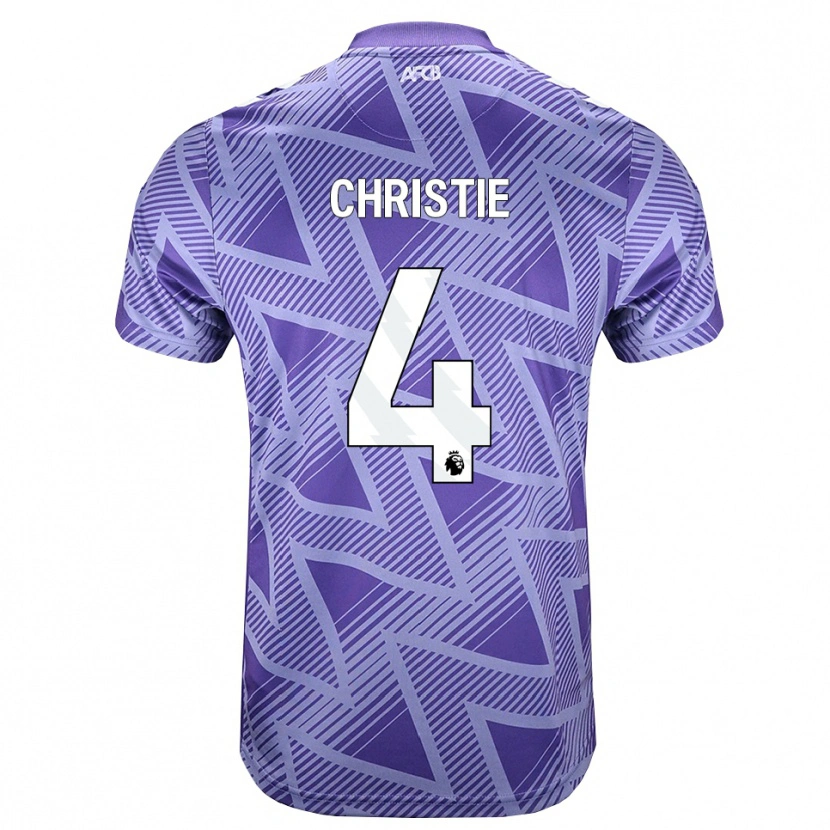 Danxen Bambino Maglia Zac Christie #4 Rossa Velo Pallido Bianco Kit Gara Away 2026/27 Maglietta