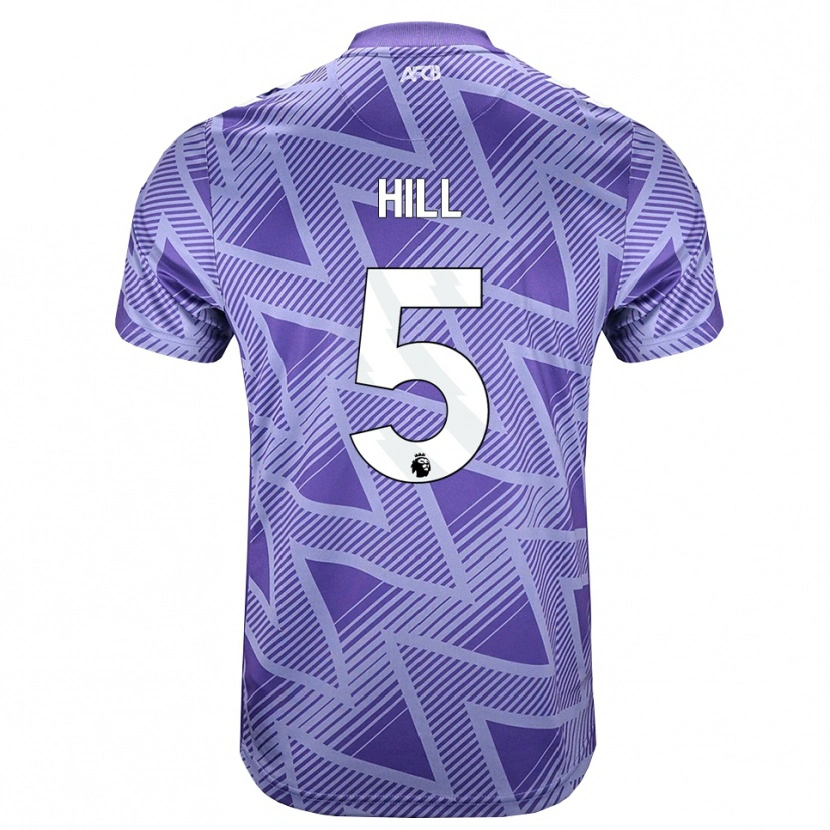 Danxen Bambino Maglia James Hill #5 Rossa Velo Pallido Bianco Kit Gara Away 2026/27 Maglietta