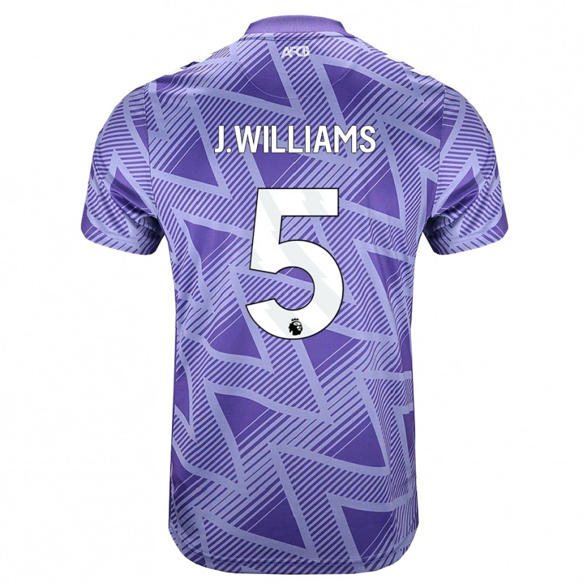 Danxen Bambino Maglia Jay Williams #5 Rossa Velo Pallido Bianco Kit Gara Away 2026/27 Maglietta