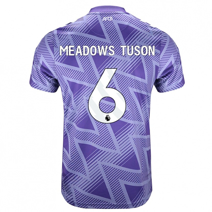 Danxen Bambino Maglia Freya Meadows Tuson #6 Rossa Velo Pallido Bianco Kit Gara Away 2026/27 Maglietta
