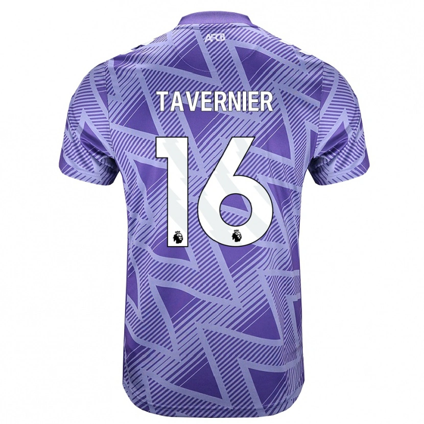 Danxen Bambino Maglia Marcus Tavernier #16 Rossa Velo Pallido Bianco Kit Gara Away 2026/27 Maglietta