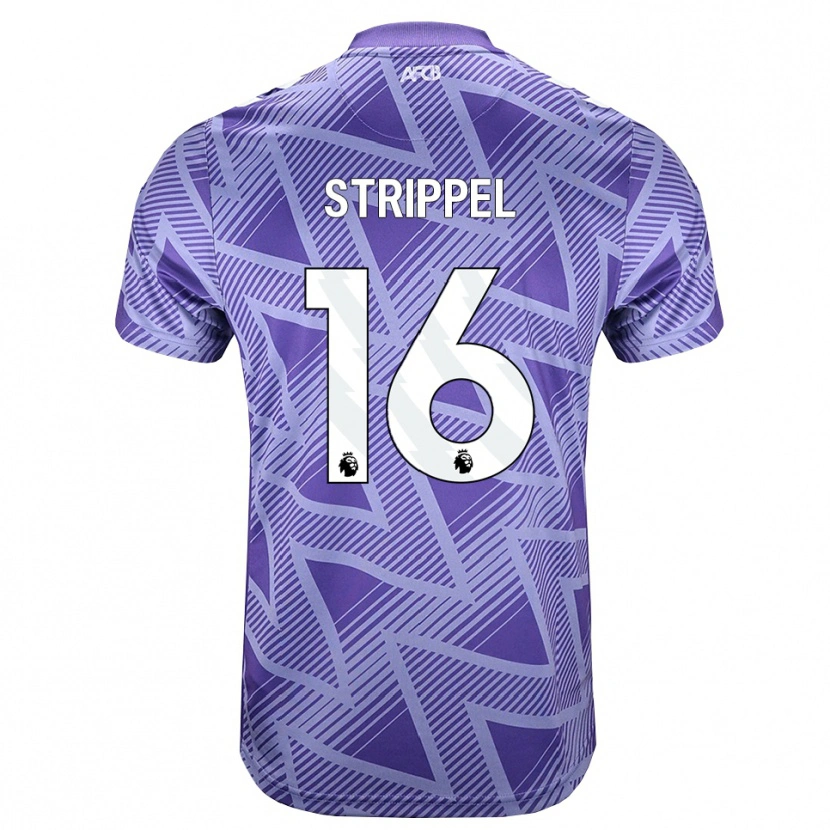 Danxen Bambino Maglia Ellie Strippel #16 Rossa Velo Pallido Bianco Kit Gara Away 2026/27 Maglietta