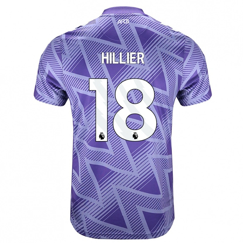 Danxen Bambino Maglia Gemma Hillier #18 Rossa Velo Pallido Bianco Kit Gara Away 2026/27 Maglietta