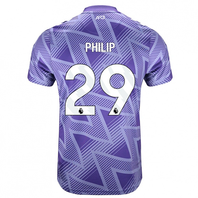 Danxen Bambino Maglia Philip Billing #29 Rossa Velo Pallido Bianco Kit Gara Away 2026/27 Maglietta