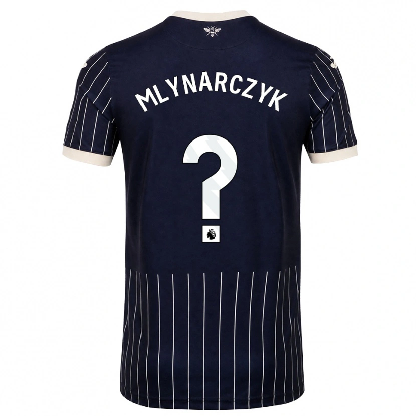Danxen Bambino Maglia Adam Mlynarczyk #0 Bianco Nero Kit Gara Away 2026/27 Maglietta