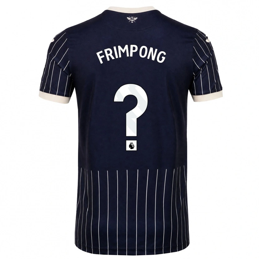 Danxen Bambino Maglia Charles Frimpong #0 Bianco Nero Kit Gara Away 2026/27 Maglietta