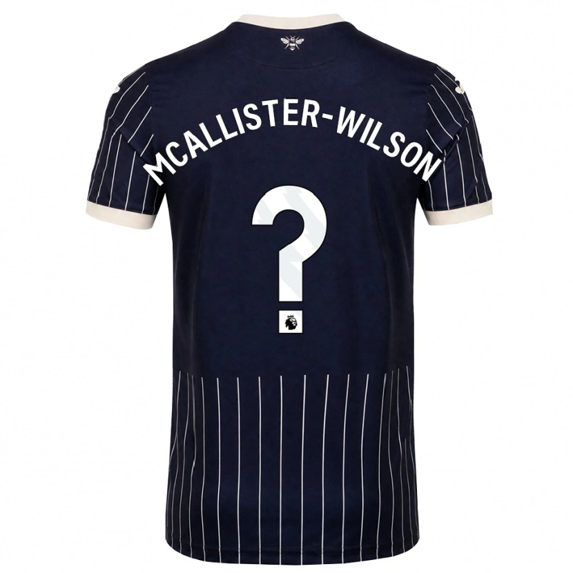 Danxen Bambino Maglia Zack Mcallister-Wilson #0 Bianco Nero Kit Gara Away 2026/27 Maglietta
