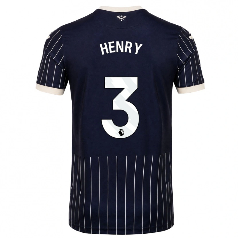Danxen Bambino Maglia Rico Henry #3 Bianco Nero Kit Gara Away 2026/27 Maglietta
