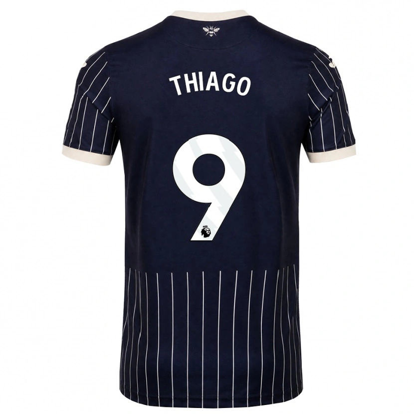 Danxen Bambino Maglia Igor Thiago #9 Bianco Nero Kit Gara Away 2026/27 Maglietta