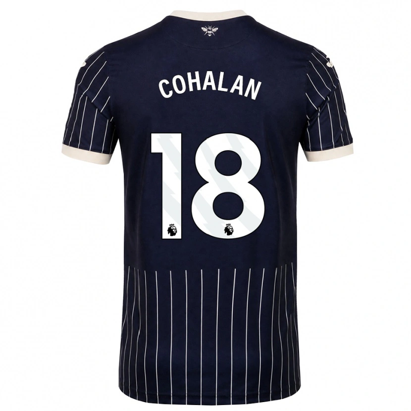 Danxen Bambino Maglia Chris Cohalan #18 Bianco Nero Kit Gara Away 2026/27 Maglietta