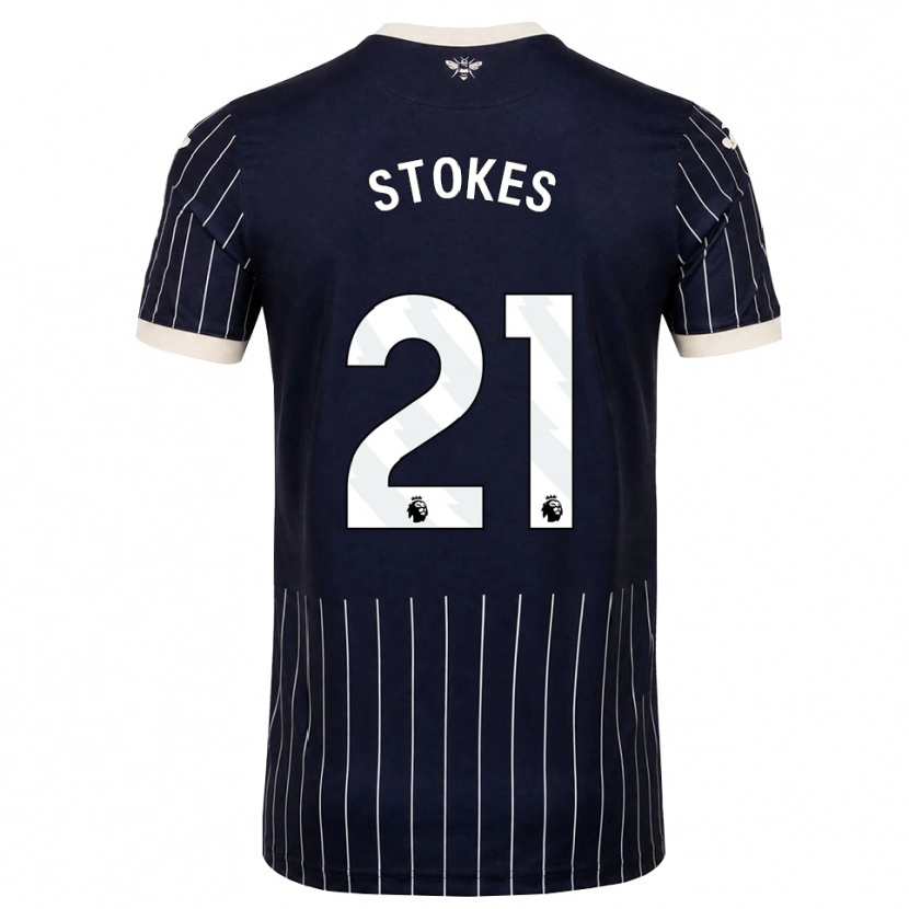 Danxen Bambino Maglia Aidan Stokes #21 Bianco Nero Kit Gara Away 2026/27 Maglietta