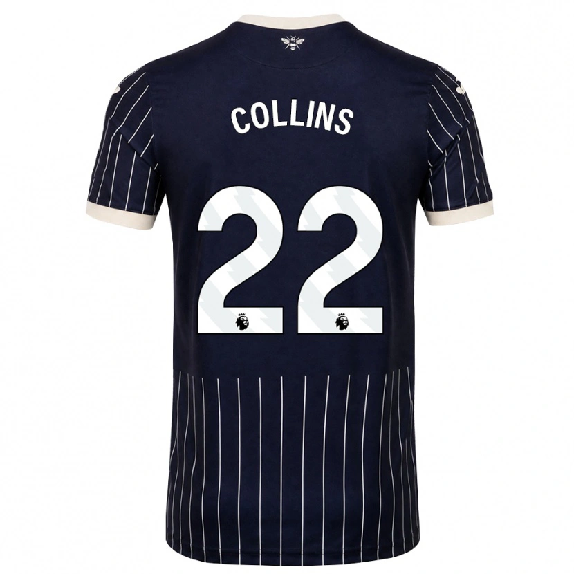 Danxen Bambino Maglia Nathan Collins #22 Bianco Nero Kit Gara Away 2026/27 Maglietta