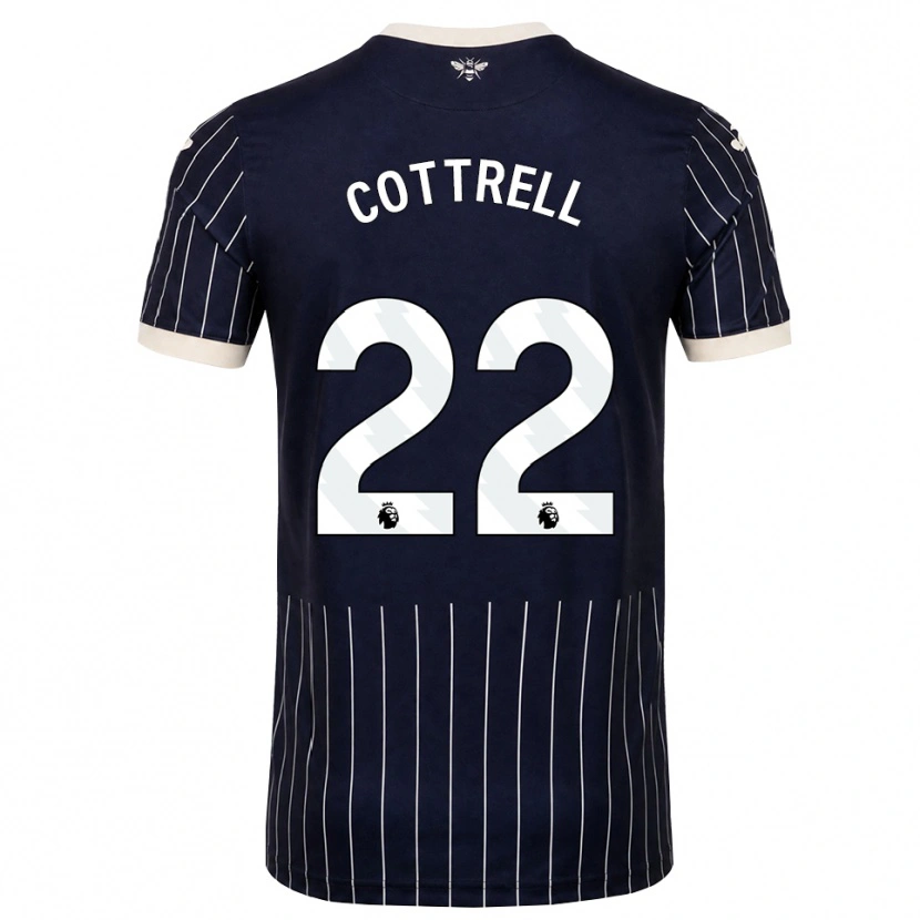 Danxen Bambino Maglia Eleonora Cottrell #22 Bianco Nero Kit Gara Away 2026/27 Maglietta