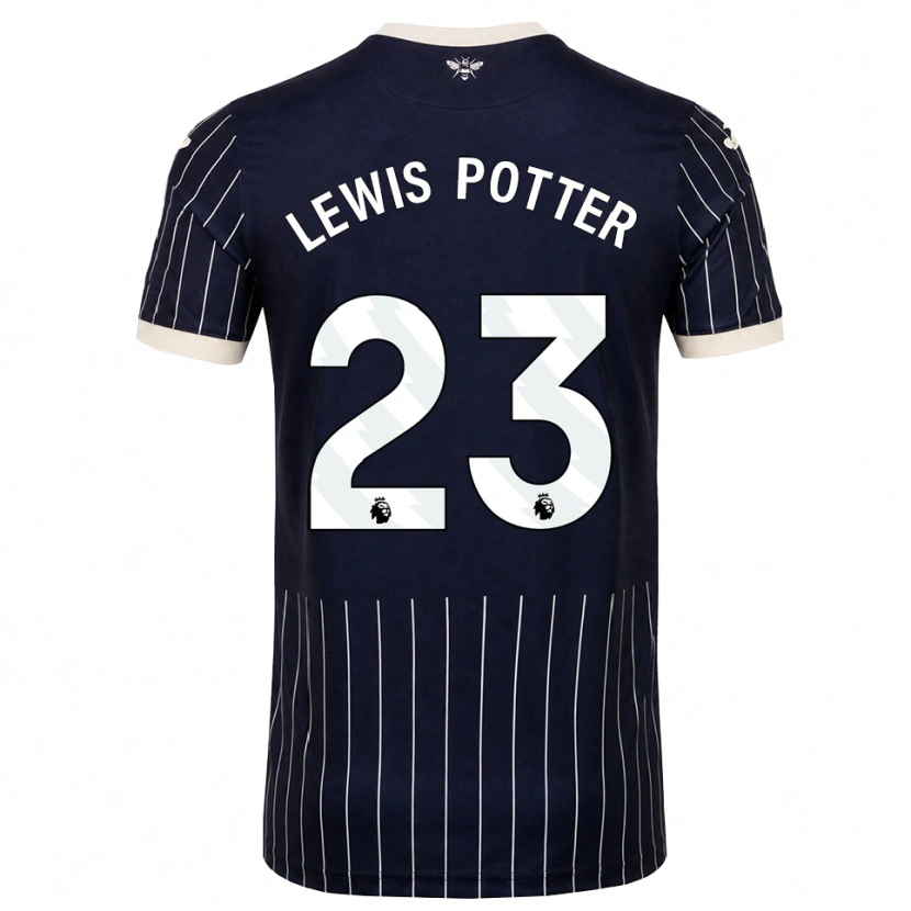 Danxen Bambino Maglia Keane Lewis-Potter #23 Bianco Nero Kit Gara Away 2026/27 Maglietta