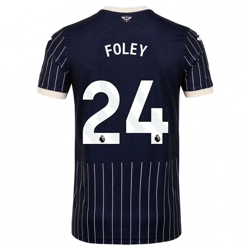 Danxen Bambino Maglia Shania Foley #24 Bianco Nero Kit Gara Away 2026/27 Maglietta