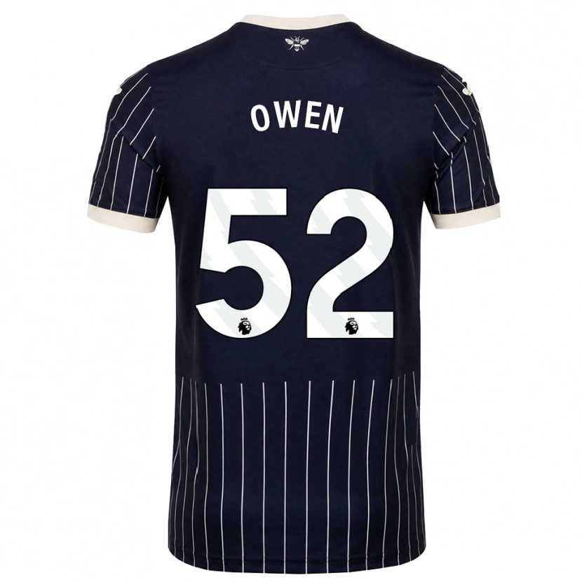 Danxen Bambino Maglia Riley Owen #52 Bianco Nero Kit Gara Away 2026/27 Maglietta