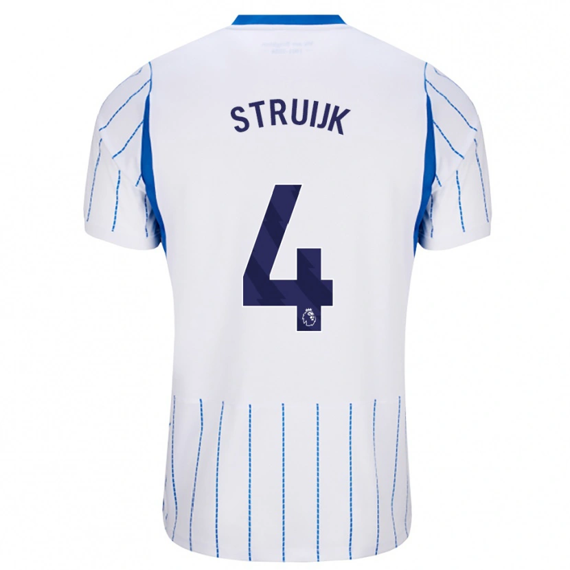 Danxen Bambino Maglia Pascal Struijk #4 Blu Dodger Bianco Kit Gara Away 2026/27 Maglietta