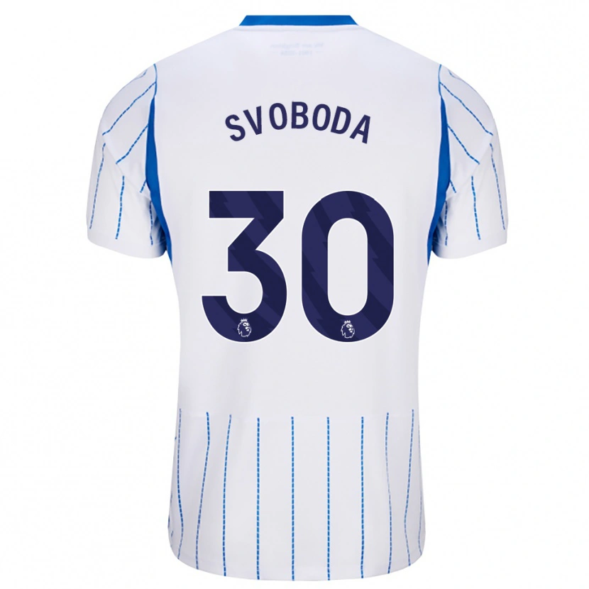 Danxen Bambino Maglia Michael Svoboda #30 Blu Dodger Bianco Kit Gara Away 2026/27 Maglietta