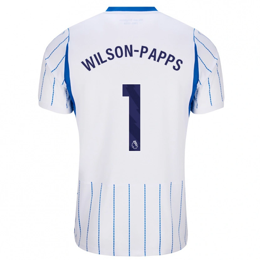 Danxen Bambino Maglia Charlie Wilson-Papps #1 Blu Dodger Bianco Kit Gara Away 2026/27 Maglietta