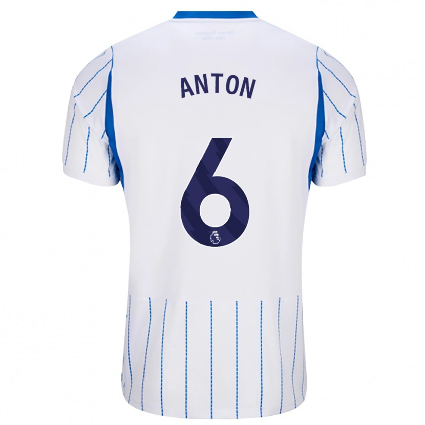 Danxen Bambino Maglia Anton Palmer #6 Blu Dodger Bianco Kit Gara Away 2026/27 Maglietta