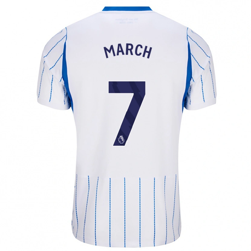 Danxen Bambino Maglia Solly March #7 Blu Dodger Bianco Kit Gara Away 2026/27 Maglietta