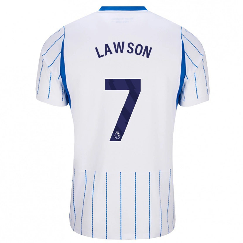 Danxen Bambino Maglia Zebedee Lawson #7 Blu Dodger Bianco Kit Gara Away 2026/27 Maglietta
