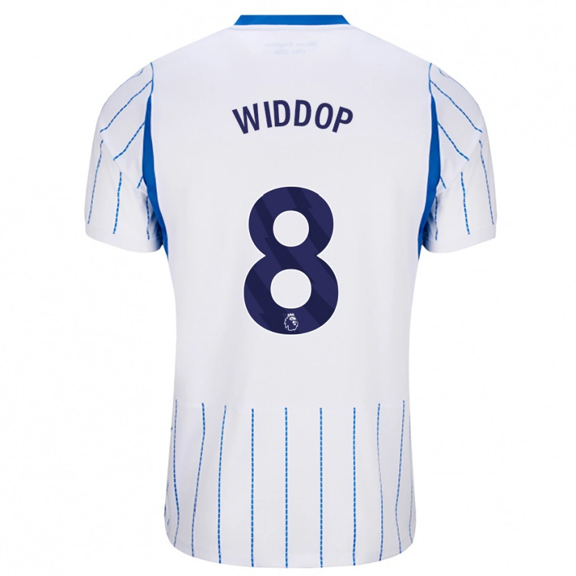 Danxen Bambino Maglia Fraser Widdop #8 Blu Dodger Bianco Kit Gara Away 2026/27 Maglietta