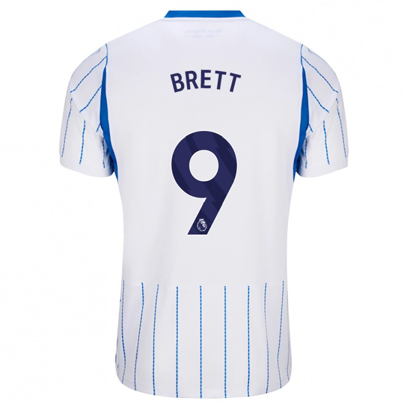 Danxen Bambino Maglia Adam Brett #9 Blu Dodger Bianco Kit Gara Away 2026/27 Maglietta