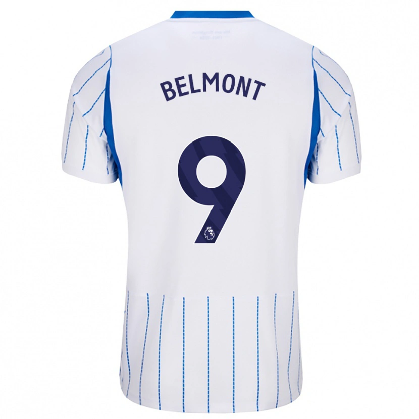 Danxen Bambino Maglia Joe Belmont #9 Blu Dodger Bianco Kit Gara Away 2026/27 Maglietta