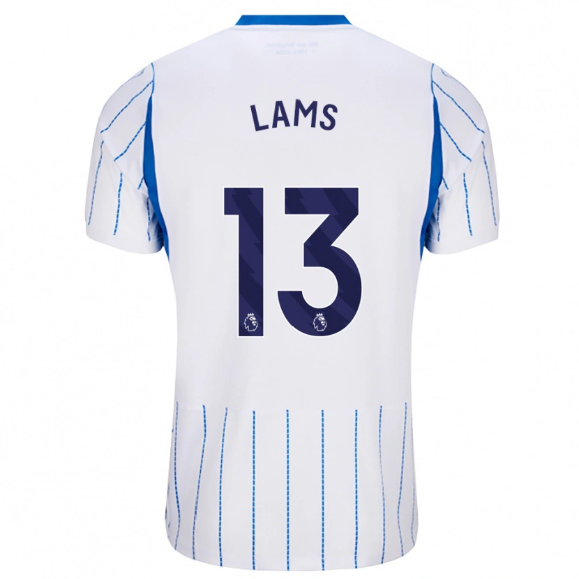 Danxen Bambino Maglia George Lams #13 Blu Dodger Bianco Kit Gara Away 2026/27 Maglietta