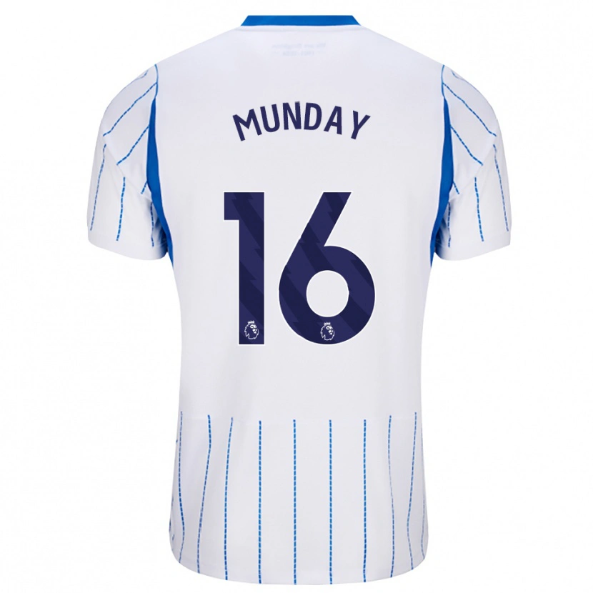 Danxen Bambino Maglia George Munday #16 Blu Dodger Bianco Kit Gara Away 2026/27 Maglietta