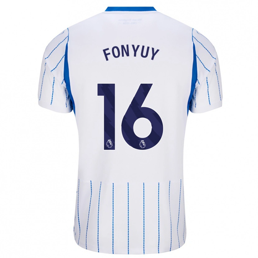 Danxen Bambino Maglia Aedan Fonyuy #16 Blu Dodger Bianco Kit Gara Away 2026/27 Maglietta