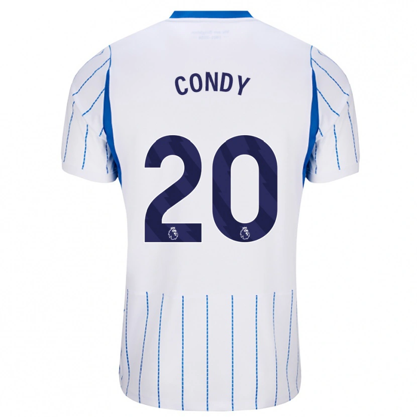 Danxen Bambino Maglia Chris Condy #20 Blu Dodger Bianco Kit Gara Away 2026/27 Maglietta
