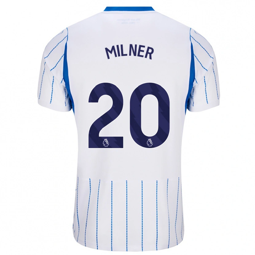 Danxen Bambino Maglia James Milner #20 Blu Dodger Bianco Kit Gara Away 2026/27 Maglietta