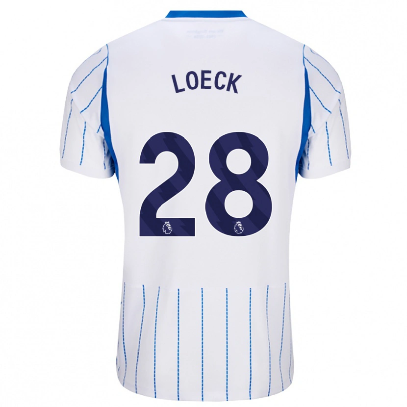 Danxen Bambino Maglia Melina Loeck #28 Blu Dodger Bianco Kit Gara Away 2026/27 Maglietta