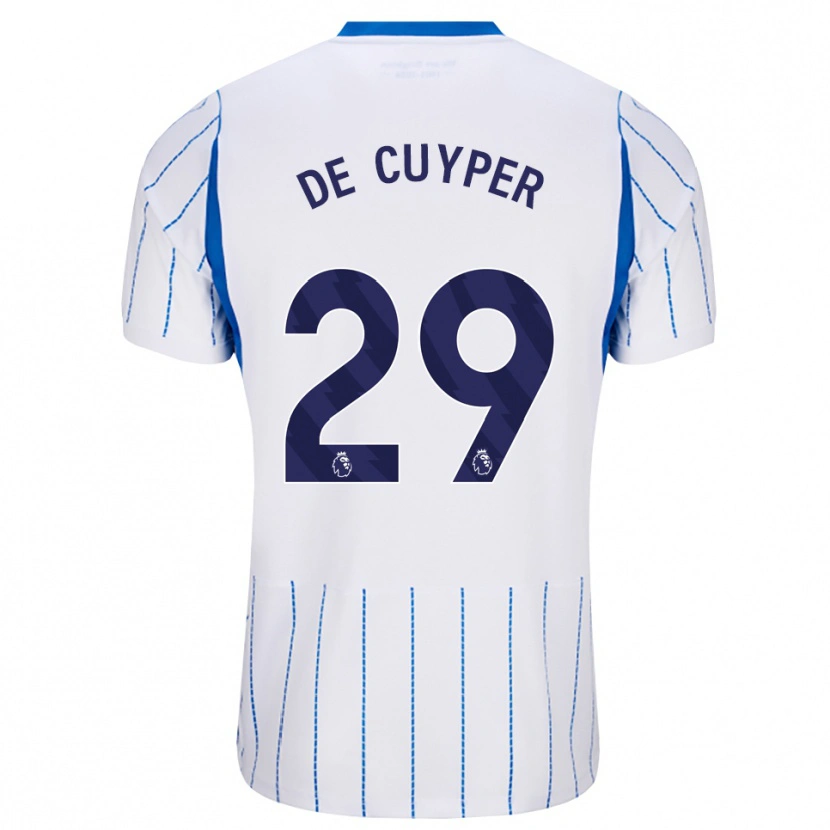 Danxen Bambino Maglia Maxim De Cuyper #29 Blu Dodger Bianco Kit Gara Away 2026/27 Maglietta