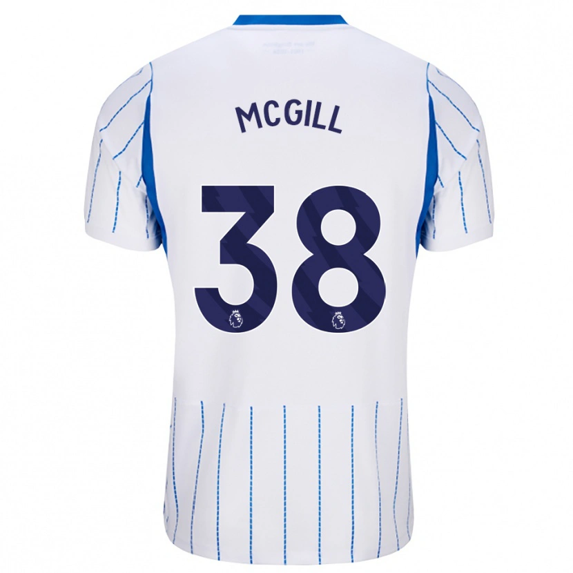 Danxen Bambino Maglia Tom Mcgill #38 Blu Dodger Bianco Kit Gara Away 2026/27 Maglietta
