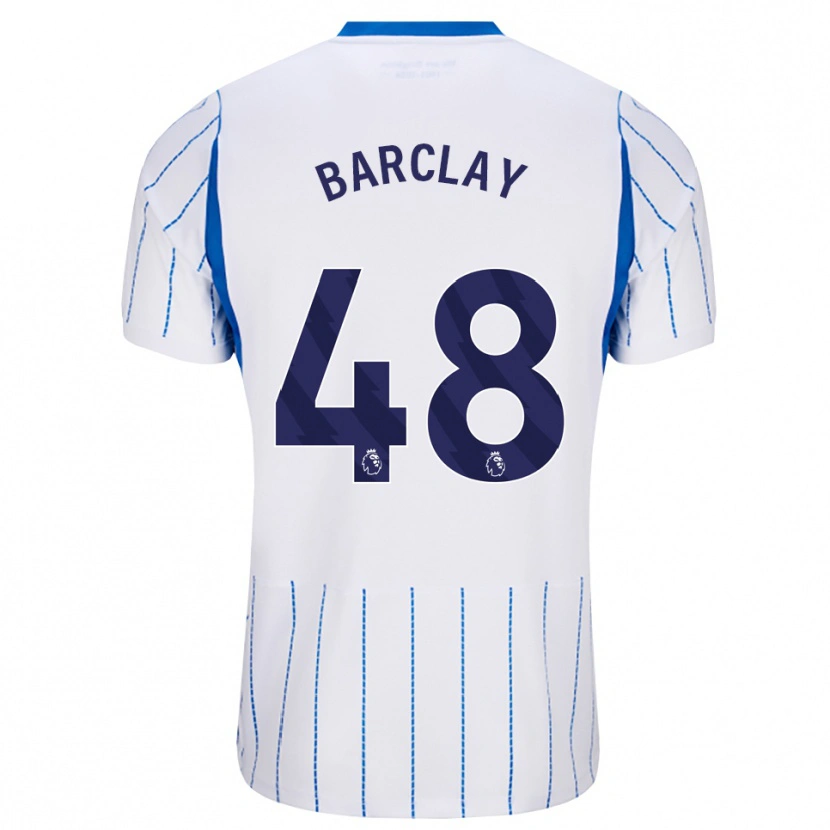 Danxen Bambino Maglia Ben Barclay #48 Blu Dodger Bianco Kit Gara Away 2026/27 Maglietta