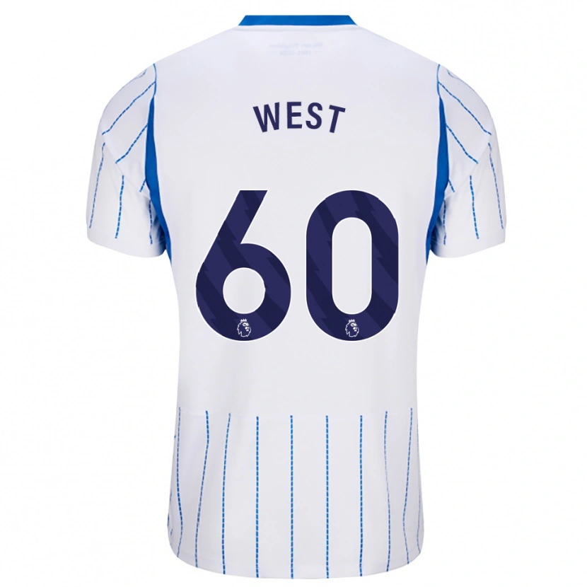 Danxen Bambino Maglia Aidan West #60 Blu Dodger Bianco Kit Gara Away 2026/27 Maglietta