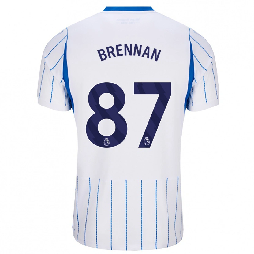 Danxen Bambino Maglia Zach Brennan #87 Blu Dodger Bianco Kit Gara Away 2026/27 Maglietta