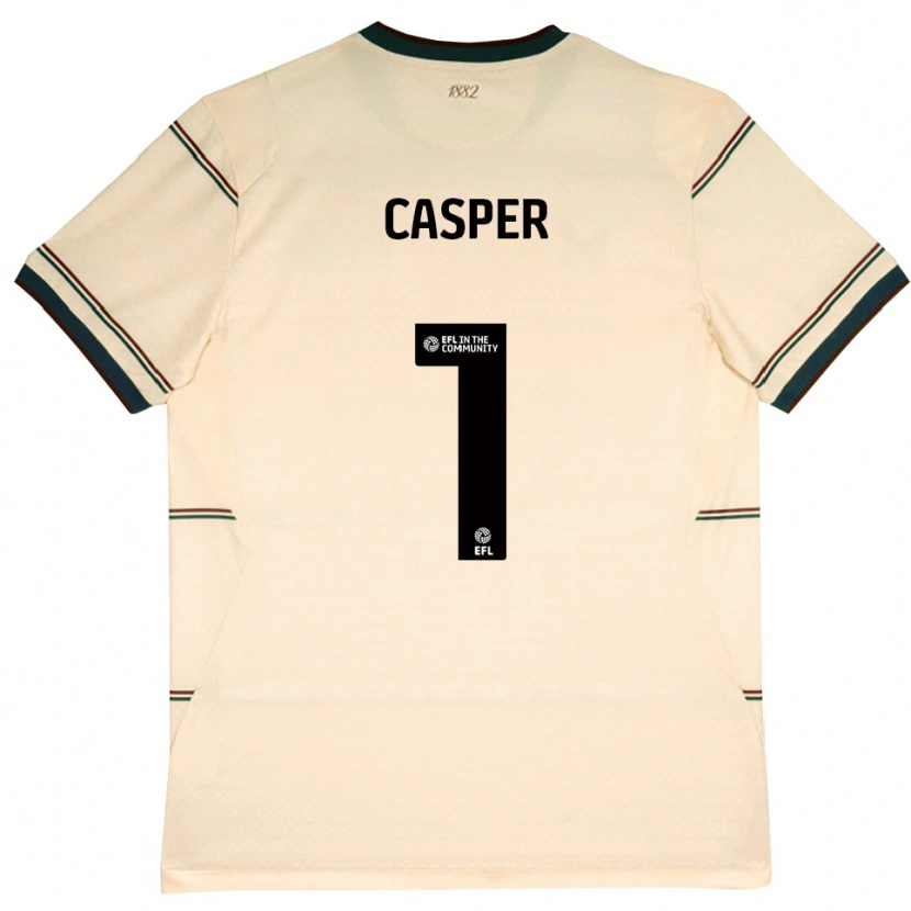 Danxen Bambino Maglia Charlie Casper #1 Beige Borgogna Kit Gara Away 2026/27 Maglietta