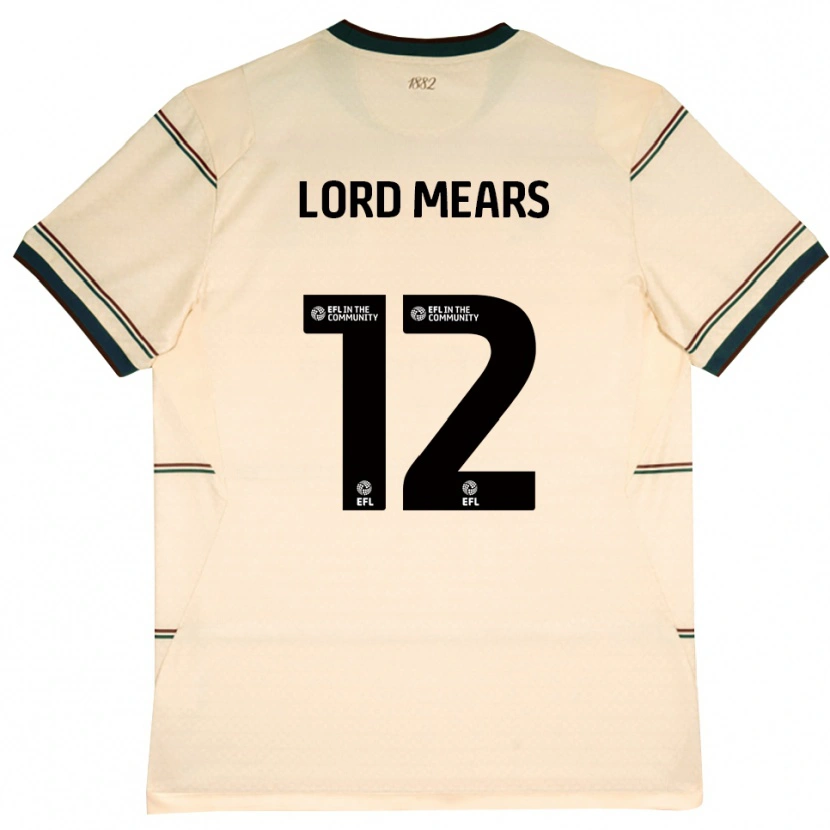 Danxen Bambino Maglia Rhema Lord-Mears #12 Beige Borgogna Kit Gara Away 2026/27 Maglietta