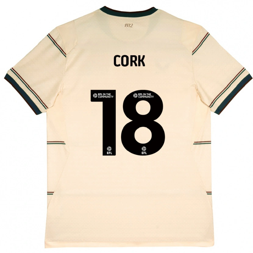 Danxen Bambino Maglia Jack Cork #18 Beige Borgogna Kit Gara Away 2026/27 Maglietta