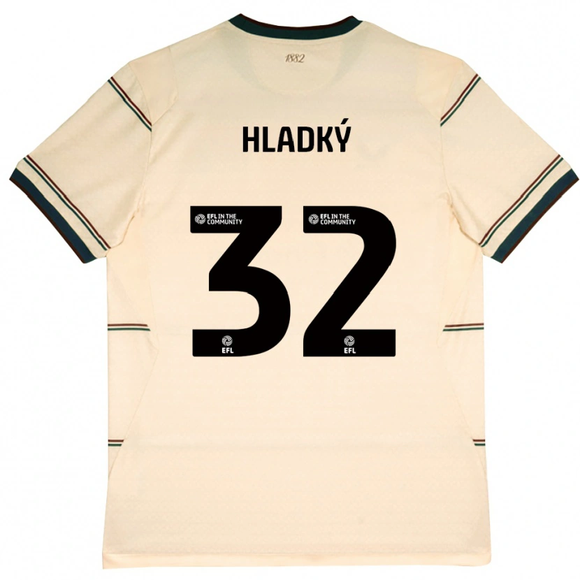 Danxen Bambino Maglia Vaclav Hladky #32 Beige Borgogna Kit Gara Away 2026/27 Maglietta