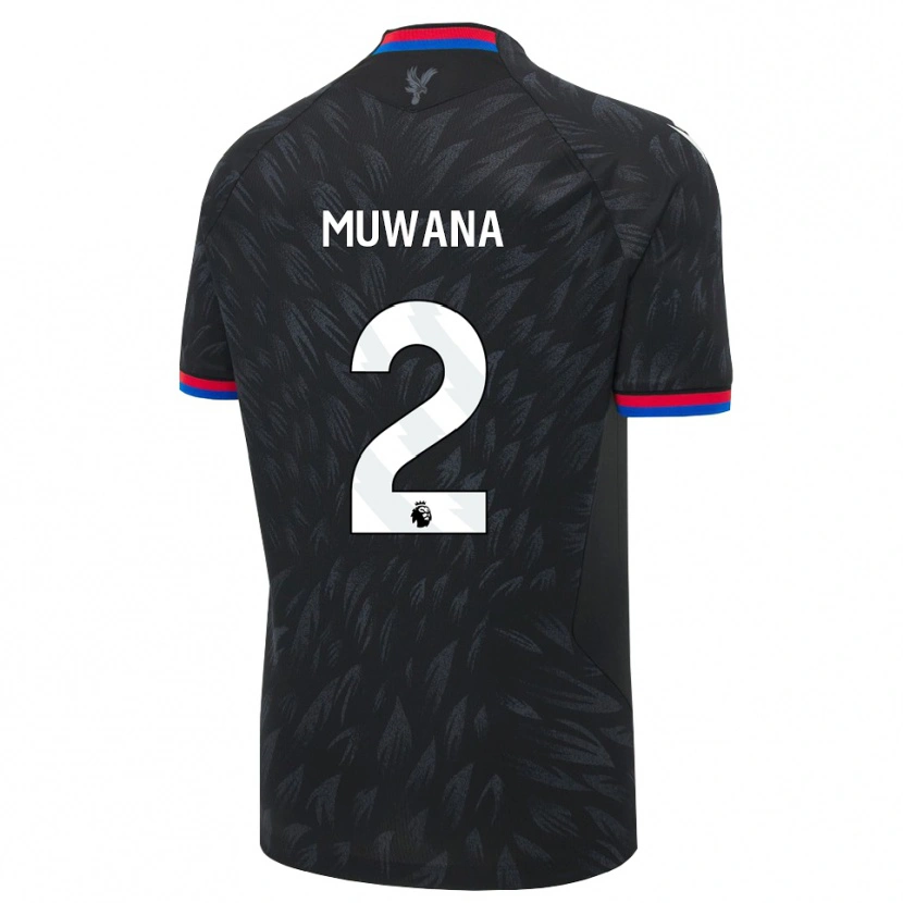 Danxen Bambino Maglia Joshua Muwana #2 Nero Blu Rosso Kit Gara Away 2026/27 Maglietta