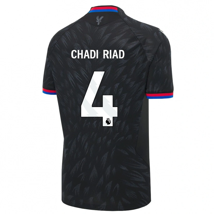 Danxen Bambino Maglia Chadi Riad #4 Nero Blu Rosso Kit Gara Away 2026/27 Maglietta