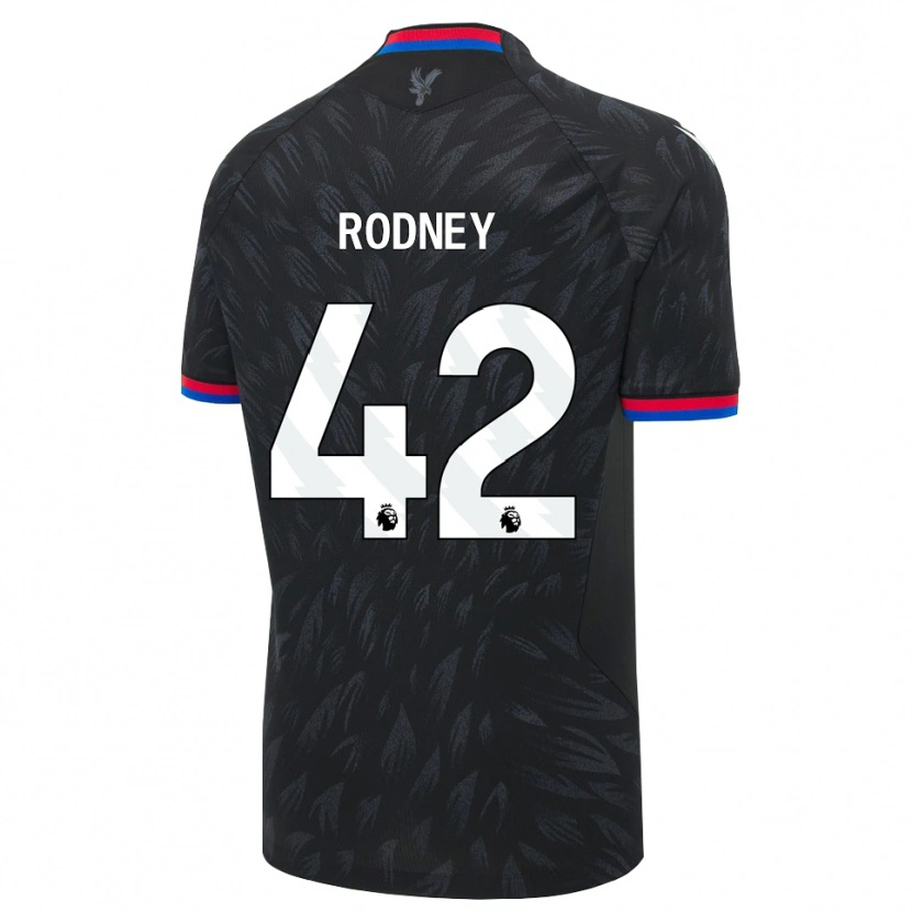 Danxen Bambino Maglia Kaden Rodney #42 Nero Blu Rosso Kit Gara Away 2026/27 Maglietta