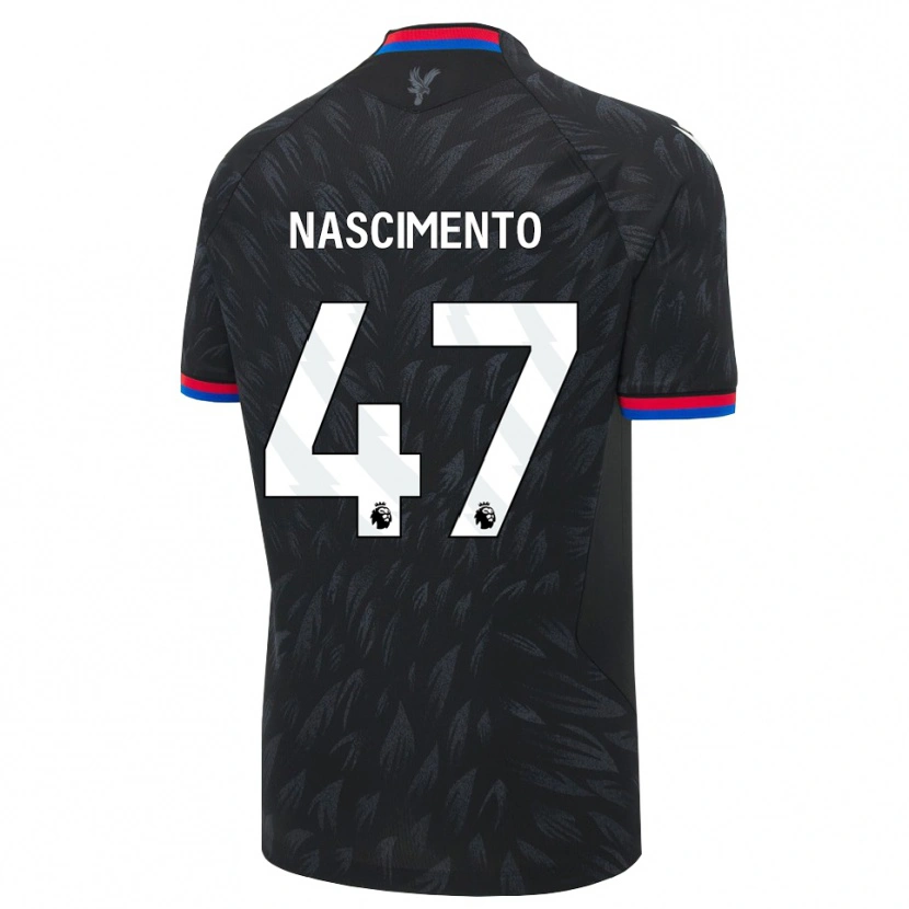 Danxen Bambino Maglia Adler Nascimento #47 Nero Blu Rosso Kit Gara Away 2026/27 Maglietta